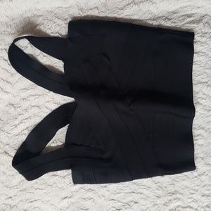 Black Body-con Crop top